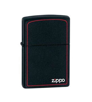 Zippo打火机 黑色哑漆框标志-