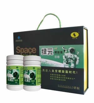 绿元太空螺旋藻礼盒装-提高免疫力 200mg*750粒*2瓶