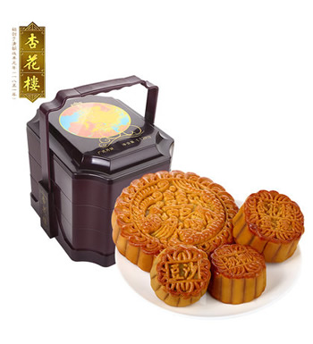 杏花楼 花色提篮月饼礼盒-11只装，上海著名商标