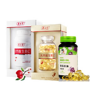 养生堂 美白祛斑抗氧化组合-维生素E+维生素C+葡萄籽