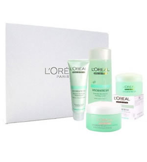 L'oreal 欧莱雅清润保湿四件套礼盒装-洁面+水+面霜+精华